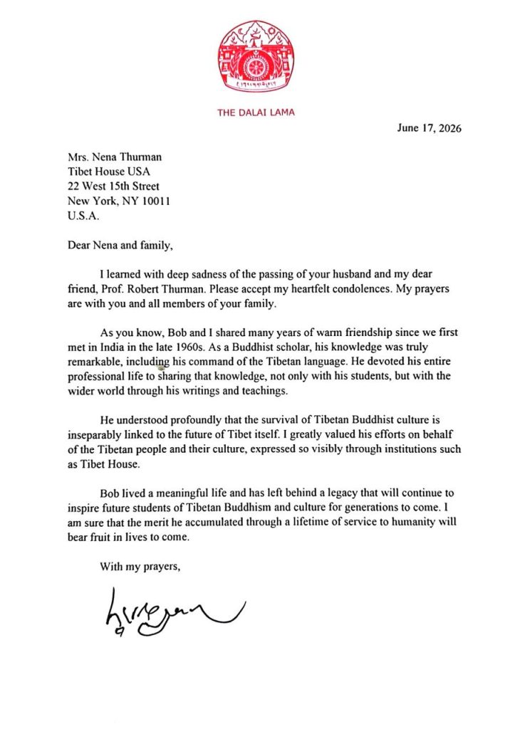 DALAI LAMA LETTER TO NENA